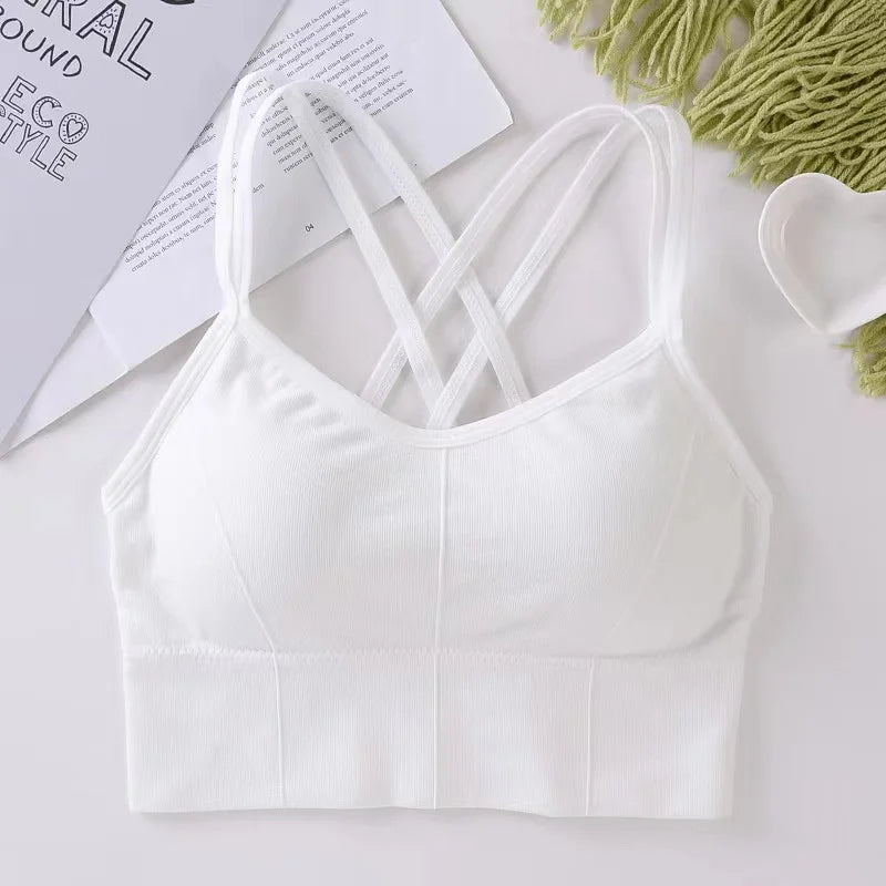 Women Sports Bra with back cross strap