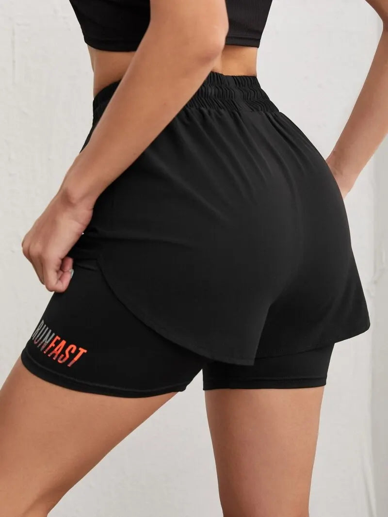 Women's high rise running shorts