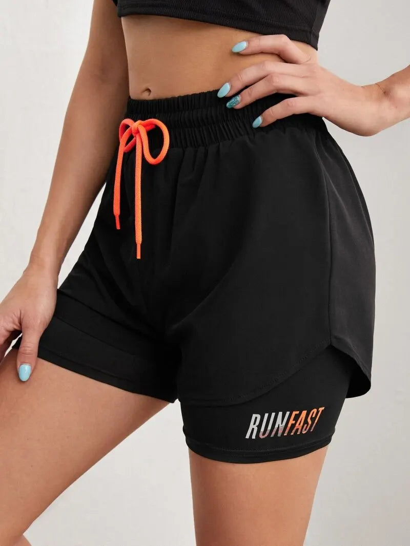 Women's high rise running shorts