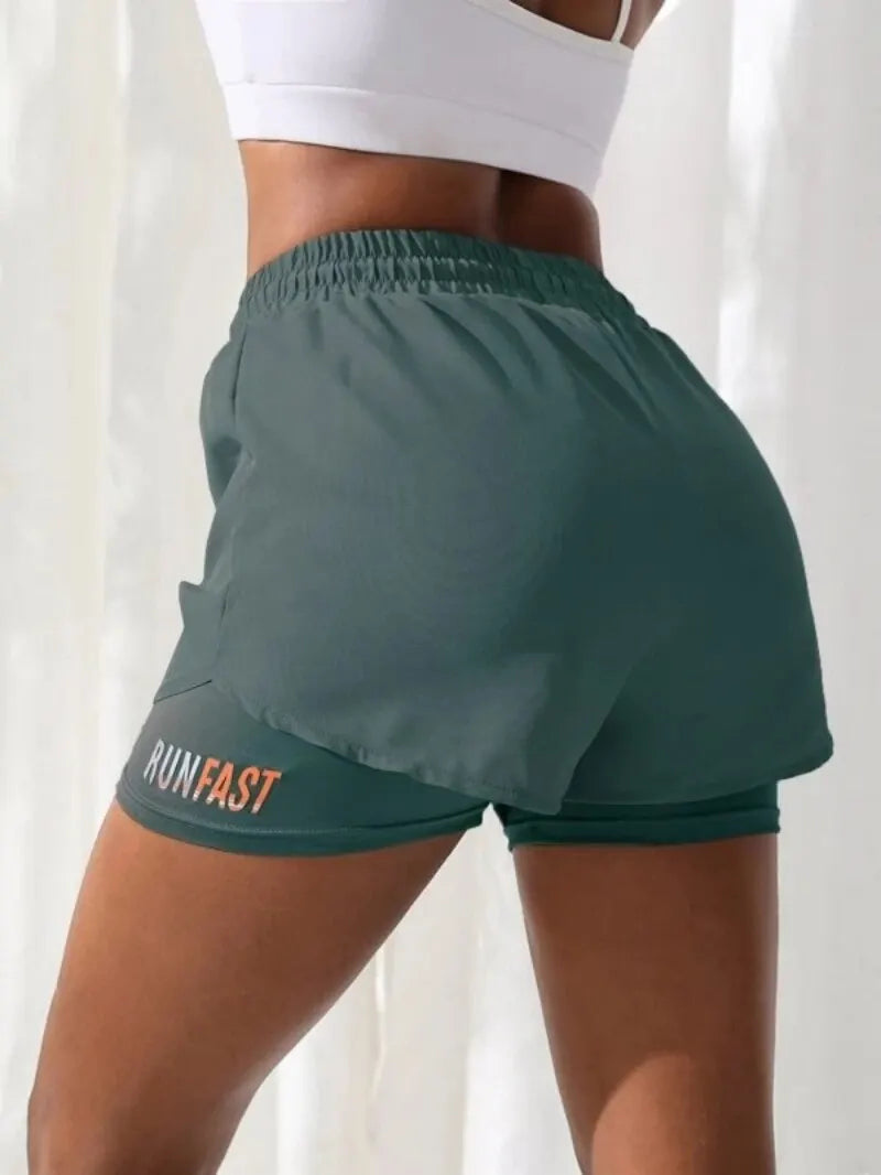 Women's high rise running shorts